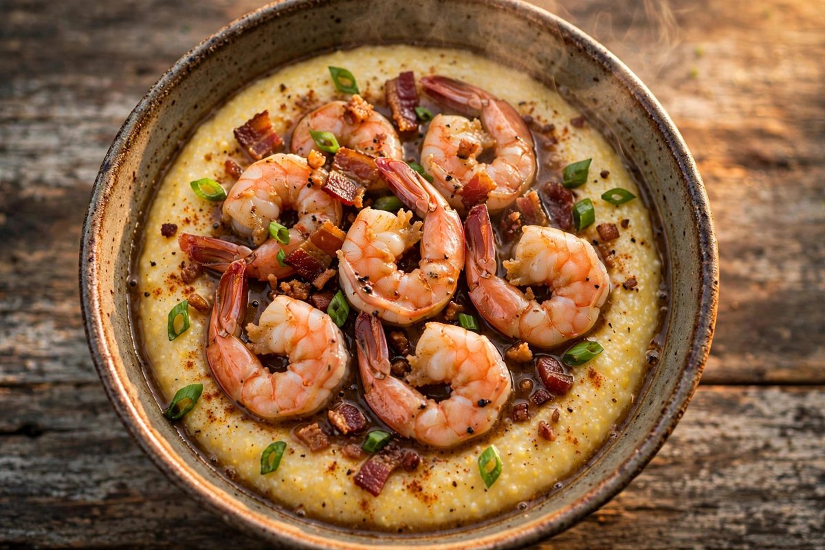 Shrimp and Grits, Louisiana style